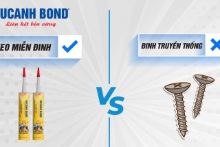 So sánh sự khác biệt giữa keo miễn đinh với phương pháp kết dính bằng đinh truyền thống